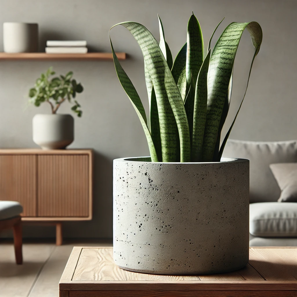 mid century Minimalist Concrete Planter