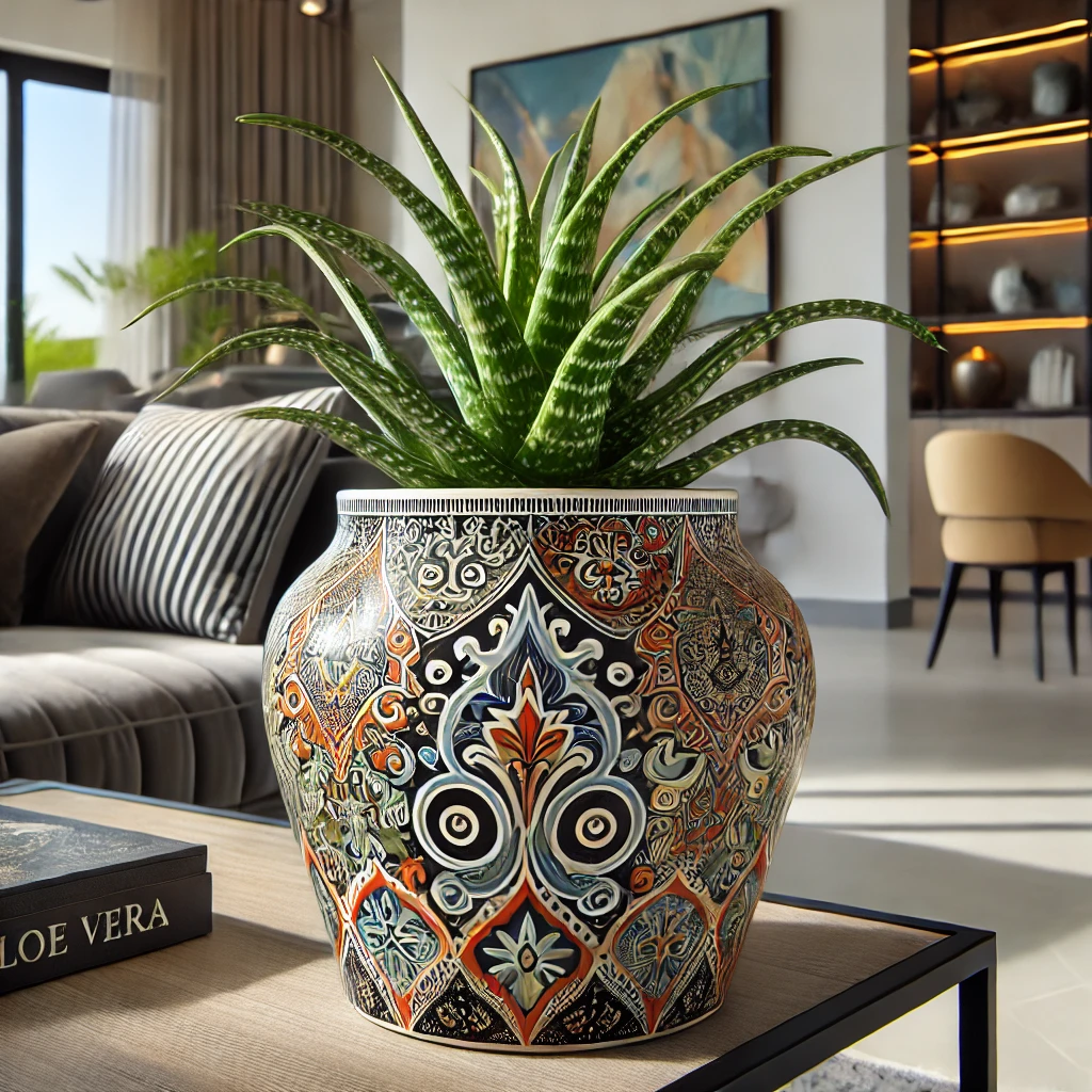 Patterned Ceramic Planter