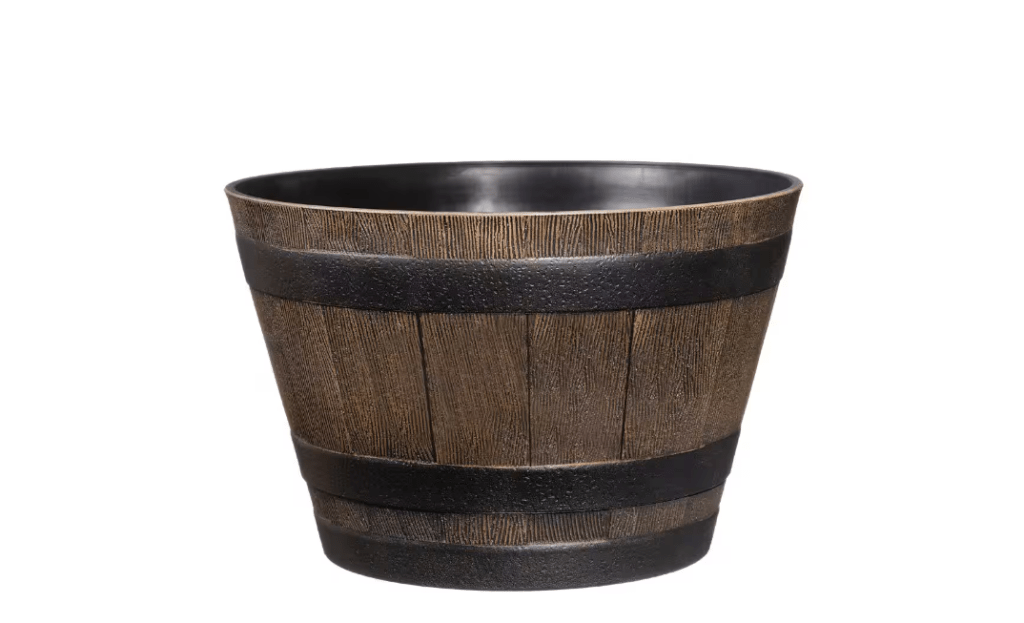 Rustic Barrel Planter extra large